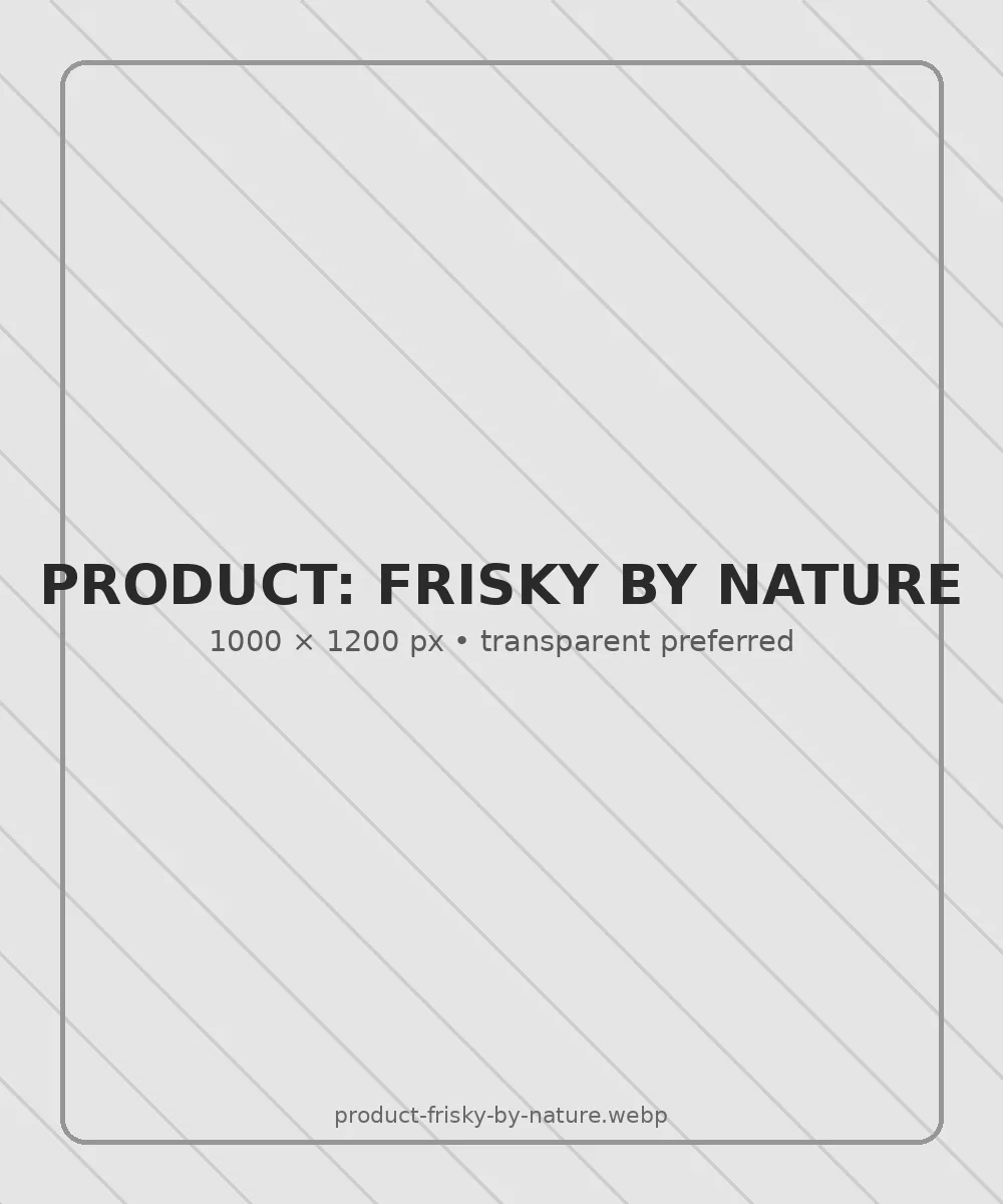 Replace with Frisky by Nature product mockup — 1000 by 1200 pixels